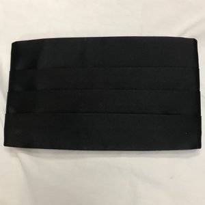 Black Satin Pleated Cummerbund